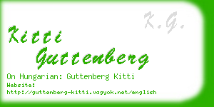 kitti guttenberg business card